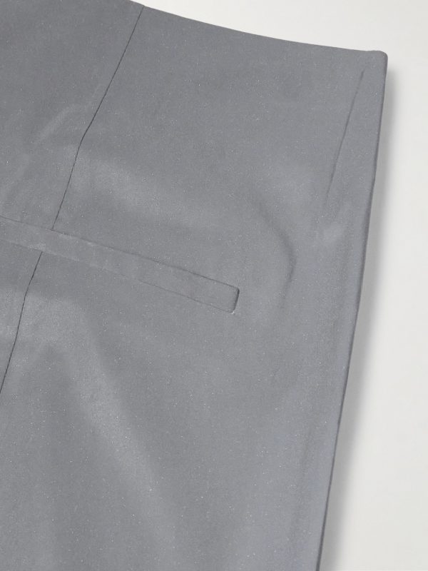 Straight-Leg Zip-Embellished Reflective Shell Trousers - CU Straight-Leg Zip-Embellished Reflective Shell Trousers - CU