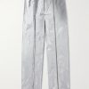 Straight-Leg Zip-Embellished Reflective Shell Trousers - E2 Straight-Leg Zip-Embellished Reflective Shell Trousers - E2