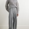 Straight-Leg Zip-Embellished Reflective Shell Trousers - OU Straight-Leg Zip-Embellished Reflective Shell Trousers - OU