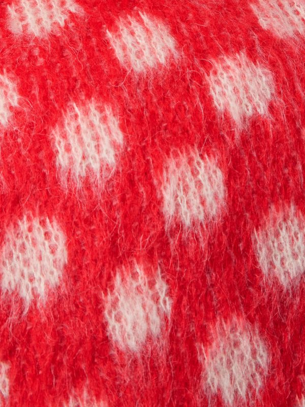 + Dingyun Zhang Polka-Dot Brushed-Knit Down Rollneck Sweater - E1