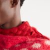 + Dingyun Zhang Polka-Dot Brushed-Knit Down Rollneck Sweater - E2