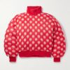 + Dingyun Zhang Polka-Dot Brushed-Knit Down Rollneck Sweater