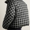 + Dingyun Zhang Oversized Checked Shell Down Jacket - BK + Dingyun Zhang Oversized Checked Shell Down Jacket - BK