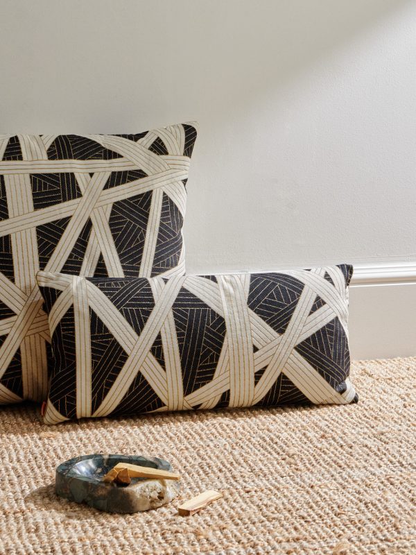 Nastri Cotton-Blend Jacquard Down Cushion - OU Nastri Cotton-Blend Jacquard Down Cushion - OU