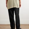 Tapered Cropped Gabardine Trousers - BK Tapered Cropped Gabardine Trousers - BK