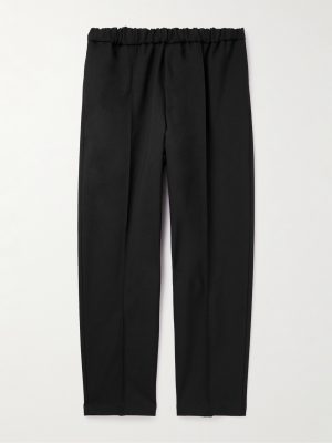 Tapered Cropped Gabardine Trousers