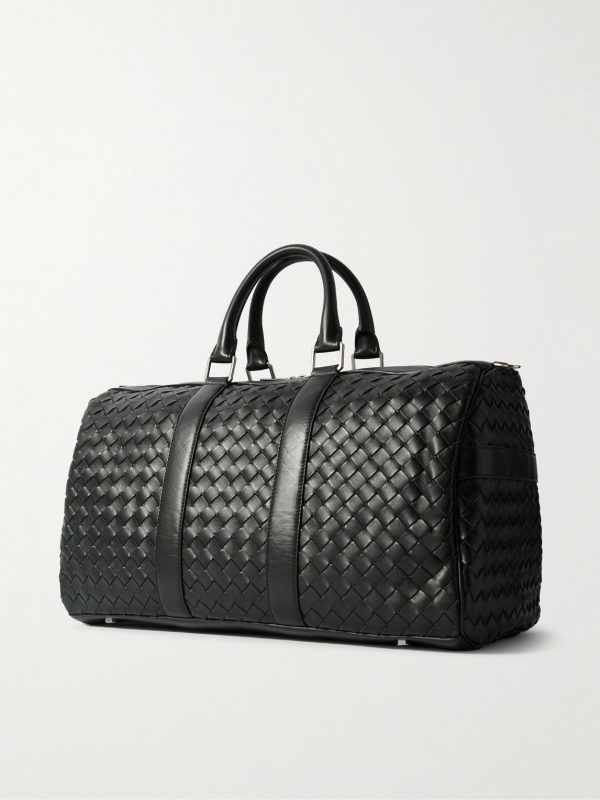 Intrecciato Leather Duffle Bag - BK