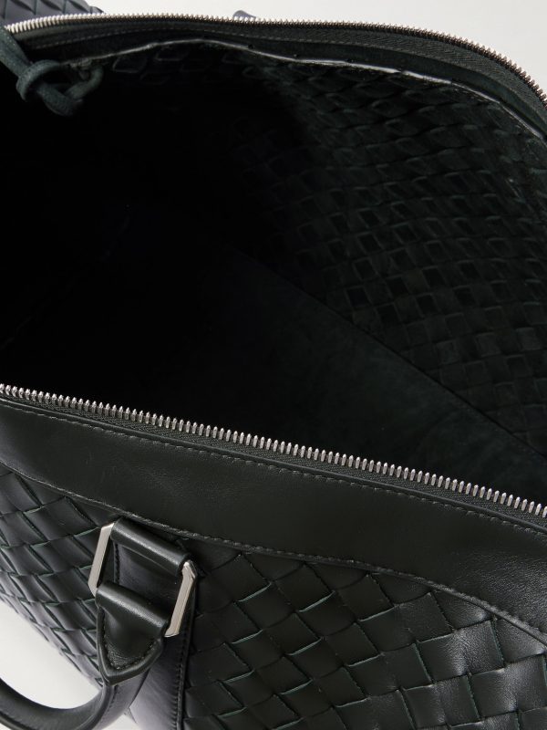Intrecciato Leather Duffle Bag - E1