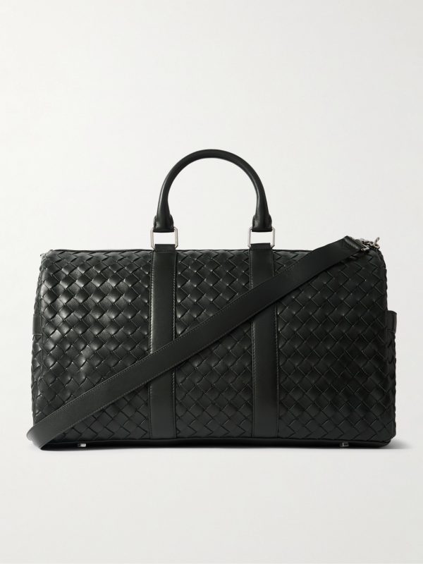 Intrecciato Leather Duffle Bag