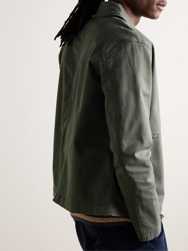 Cotton-Blend Gabardine Coach Jacket - BK Cotton-Blend Gabardine Coach Jacket - BK