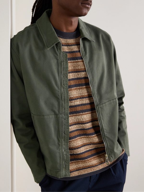 Cotton-Blend Gabardine Coach Jacket - FR Cotton-Blend Gabardine Coach Jacket - FR