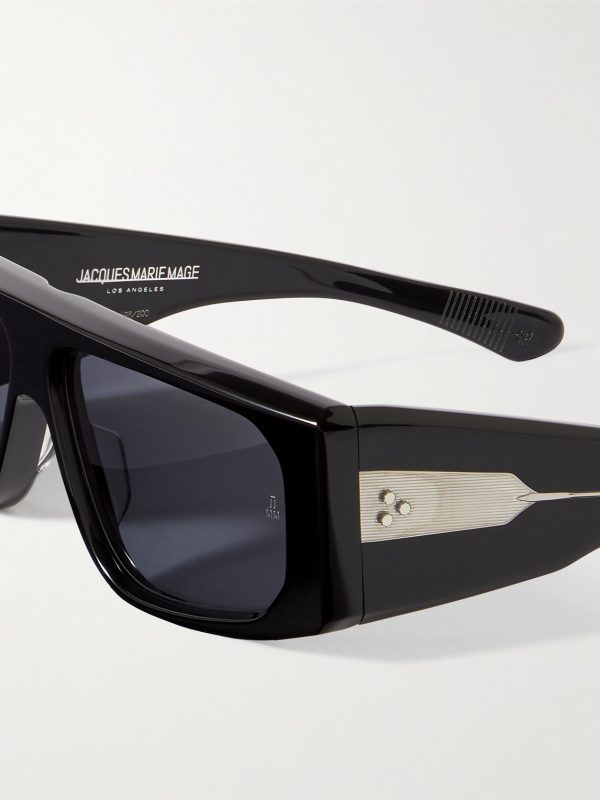 Cliff Square-Frame Acetate and Silver-Tone Sunglasses - CU Cliff Square-Frame Acetate and Silver-Tone Sunglasses - CU