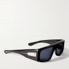 Cliff Square-Frame Acetate and Silver-Tone Sunglasses - FR Cliff Square-Frame Acetate and Silver-Tone Sunglasses - FR