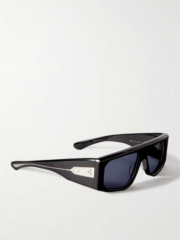 Cliff Square-Frame Acetate and Silver-Tone Sunglasses - FR Cliff Square-Frame Acetate and Silver-Tone Sunglasses - FR