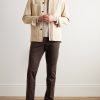 Straight-Leg Cotton-Blend Twill Trousers - OU