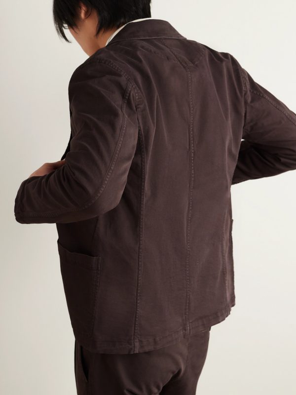 Garment-Dyed Cotton-Blend Twill Blazer - BK Garment-Dyed Cotton-Blend Twill Blazer - BK