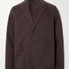 Garment-Dyed Cotton-Blend Twill Blazer Garment-Dyed Cotton-Blend Twill Blazer