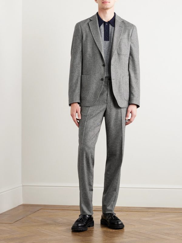 Phillip Tapered Pleated Wool-Blend Trousers - OU Phillip Tapered Pleated Wool-Blend Trousers - OU