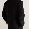 Shell-Trimmed Fleece Jacket - BK