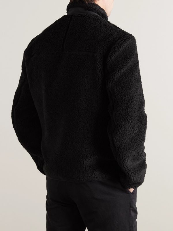 Shell-Trimmed Fleece Jacket - BK