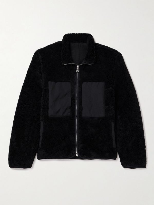 Shell-Trimmed Fleece Jacket