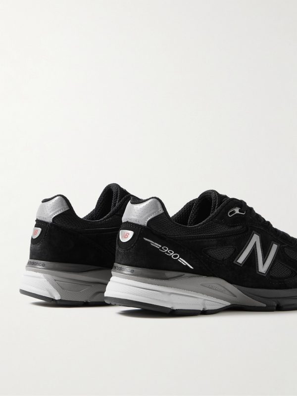 990v4 Suede and Mesh Sneakers - BK 990v4 Suede and Mesh Sneakers - BK