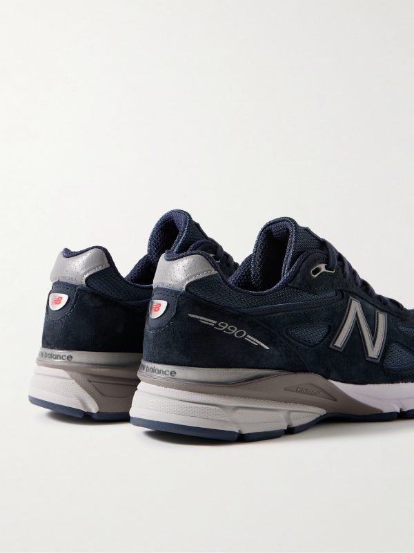990v4 Suede and Mesh Sneakers - BK 990v4 Suede and Mesh Sneakers - BK