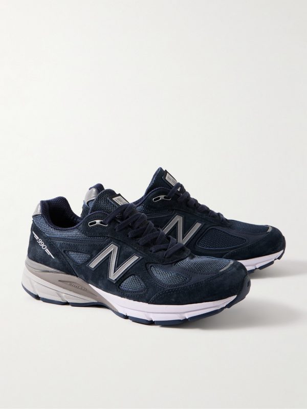 990v4 Suede and Mesh Sneakers - FR 990v4 Suede and Mesh Sneakers - FR