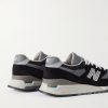 998 Core Rubber-Trimmed Leather, Mesh and Suede Sneakers - BK