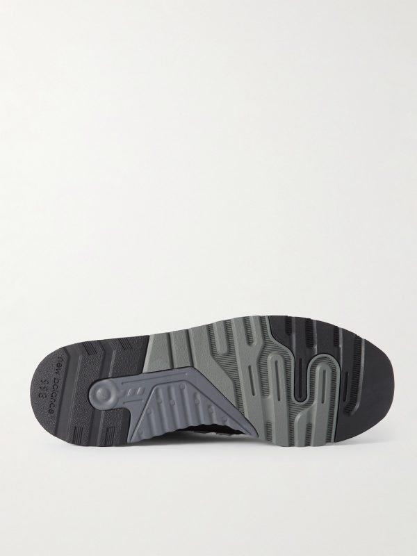 998 Core Rubber-Trimmed Leather, Mesh and Suede Sneakers - E1