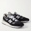 998 Core Rubber-Trimmed Leather, Mesh and Suede Sneakers - FR