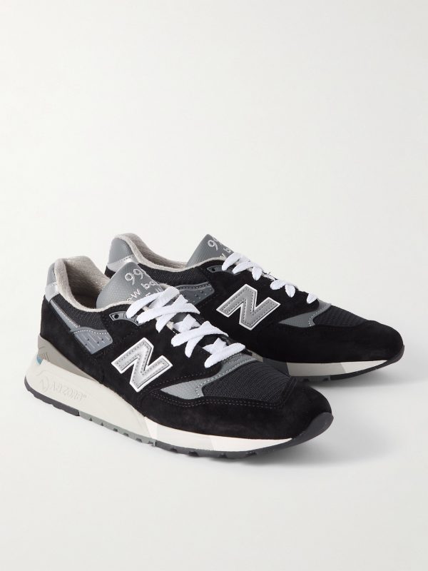 998 Core Rubber-Trimmed Leather, Mesh and Suede Sneakers - FR