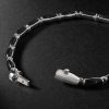 Oblong 18-Karat White Gold Onyx Bracelet - BK Oblong 18-Karat White Gold Onyx Bracelet - BK