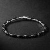 Oblong 18-Karat White Gold Onyx Bracelet Oblong 18-Karat White Gold Onyx Bracelet