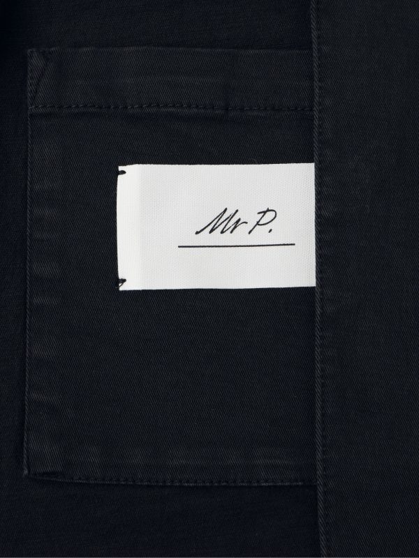 Garment-Dyed Cotton-Blend Twill Blazer - E2 Garment-Dyed Cotton-Blend Twill Blazer - E2