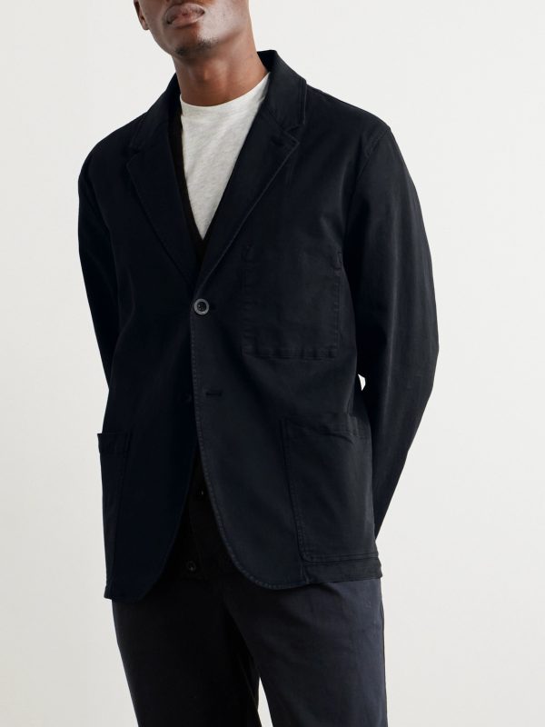 Garment-Dyed Cotton-Blend Twill Blazer - FR Garment-Dyed Cotton-Blend Twill Blazer - FR