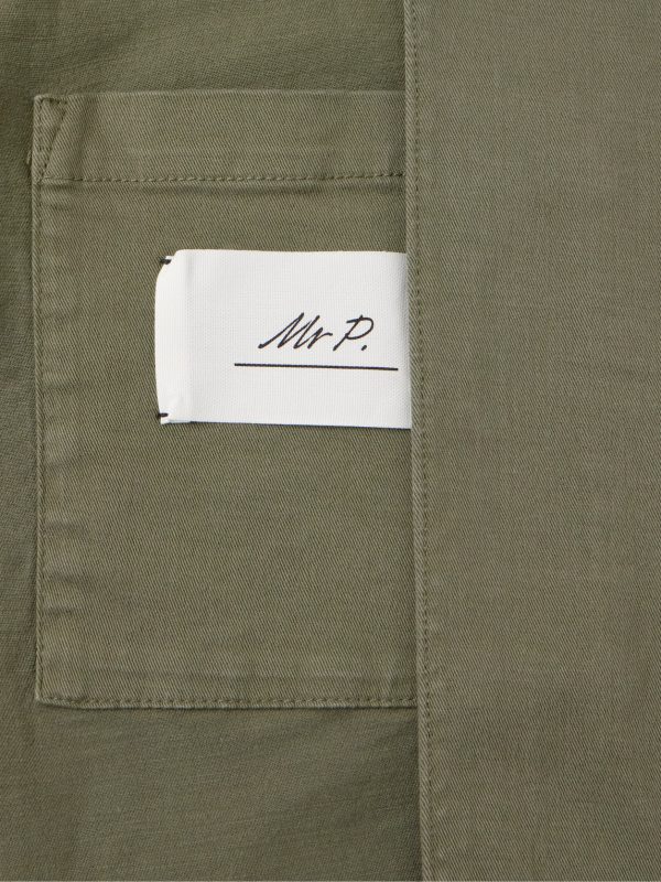Garment-Dyed Cotton-Blend Twill Blazer - E2