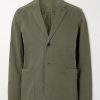 Garment-Dyed Cotton-Blend Twill Blazer