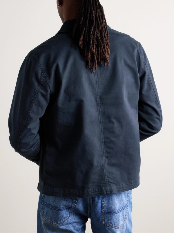 Cotton-Blend Gabardine Coach Jacket - BK Cotton-Blend Gabardine Coach Jacket - BK