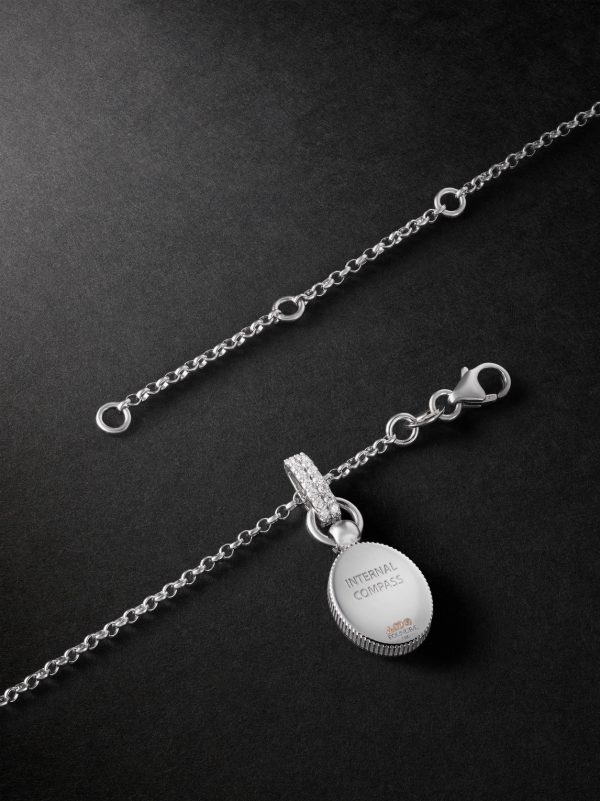 Internal Compass 18-Karat White Gold Diamond Pendant Necklace - BK
