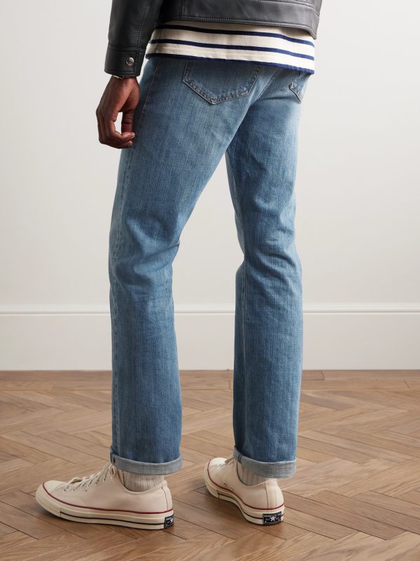 Straight-Leg Organic Selvedge Jeans - BK Straight-Leg Organic Selvedge Jeans - BK