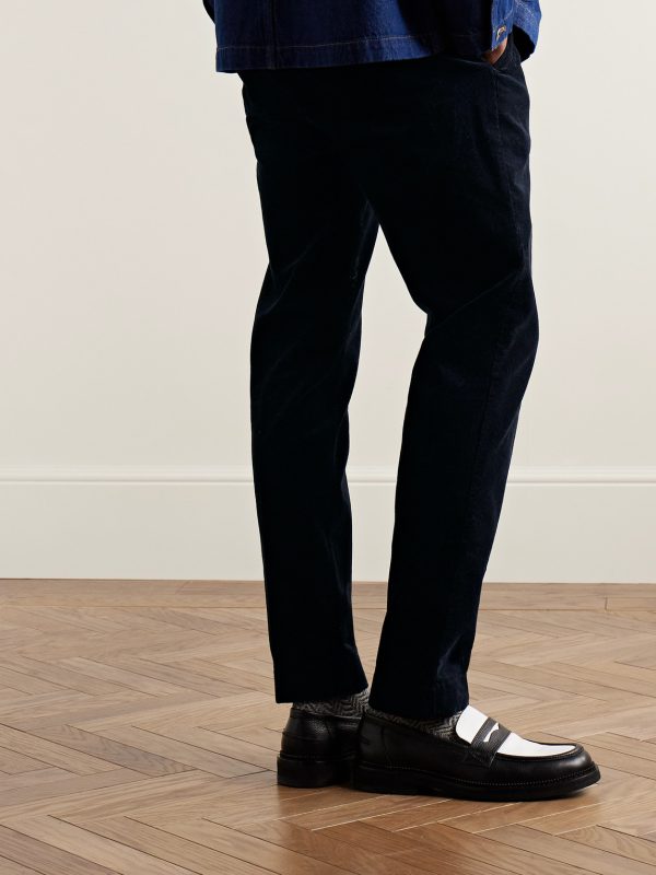 Brad Slim-Fit Pleated Cotton-Corduroy Suit Trousers - BK Brad Slim-Fit Pleated Cotton-Corduroy Suit Trousers - BK