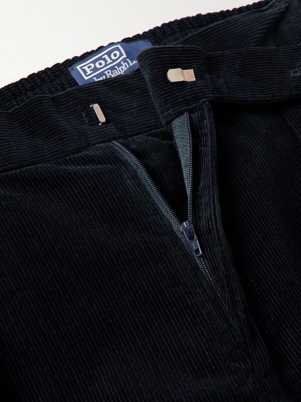 Brad Slim-Fit Pleated Cotton-Corduroy Suit Trousers - E1 Brad Slim-Fit Pleated Cotton-Corduroy Suit Trousers - E1