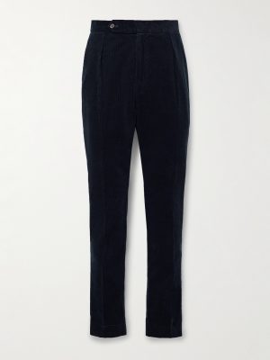 Brad Slim-Fit Pleated Cotton-Corduroy Suit Trousers