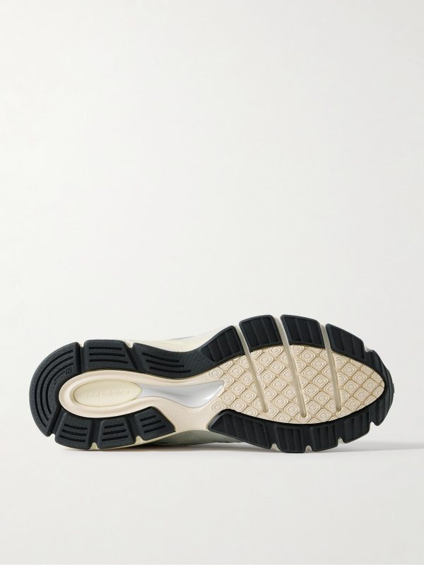 990v4 Leather-Trimmed Suede and Mesh Sneakers - E1 990v4 Leather-Trimmed Suede and Mesh Sneakers - E1