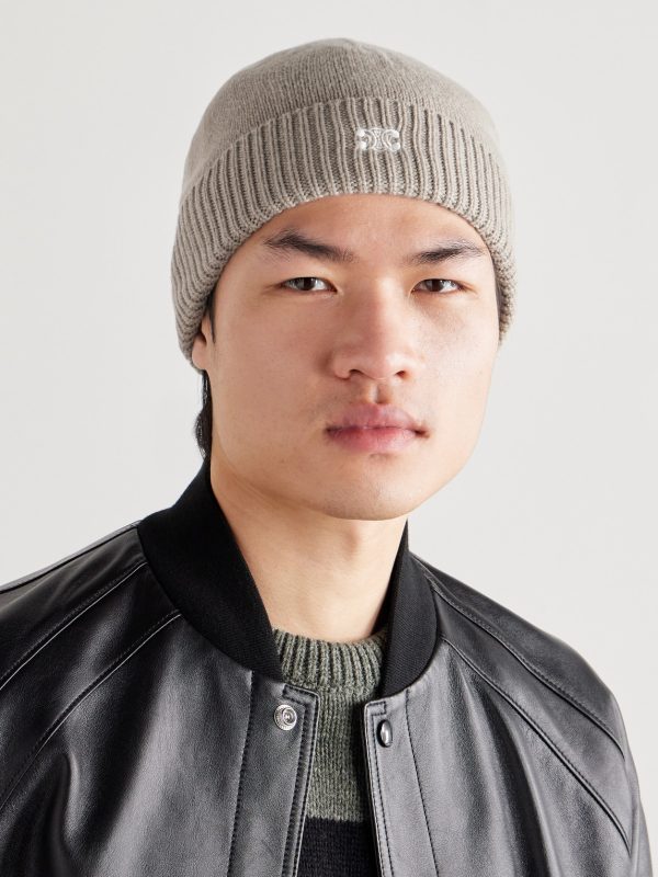 Logo-Embroidered Wool and Cashmere-Blend Beanie - OU