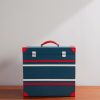 Greenwich Striped Leather Watch Trunk - BK Greenwich Striped Leather Watch Trunk - BK