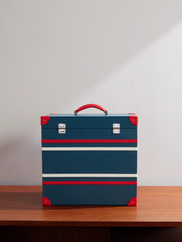 Greenwich Striped Leather Watch Trunk - BK Greenwich Striped Leather Watch Trunk - BK