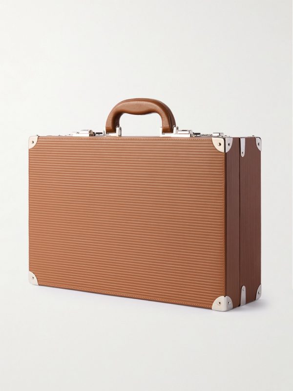 Valigetta Ribbed Leather 10-Piece Travel Watch Case - BK Valigetta Ribbed Leather 10-Piece Travel Watch Case - BK