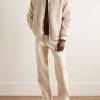 Arosa Reversible Suede-Trimmed Cashfur and Quilted Wind Shell Bomber Jacket - OU Arosa Reversible Suede-Trimmed Cashfur and Quilted Wind Shell Bomber Jacket - OU